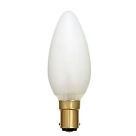 Crompton 60W Candle (35mm) SBC/B15 - Opal Light Bulb