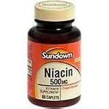 Sundown Niacin 500 Mg Vitamin Supplement Caplets, By Sundown - 60 Caplets