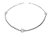 14K White Gold Snake Anklet Bracelet 10'', with Heart Design Stations Set with Diamonds