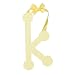 Yellow Gingham Hanging Letter - K