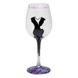 Lolita Glassware Little Black Dress Wine Glass GLS11-5590R