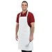 San Jamar 600BAW Poly Cotton Economy Bib Apron, 34" Length x 34" Width, White
