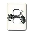 Light Switch Cover Picturing Picturing Harley-Davidson Motorcycle - 2 plug outlet cover