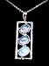 Takionic Sterling Silver 3 Bead Pendant