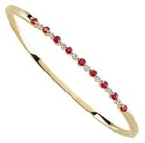 14kt. Gold, Ruby & Diamond Bangle Bracelet