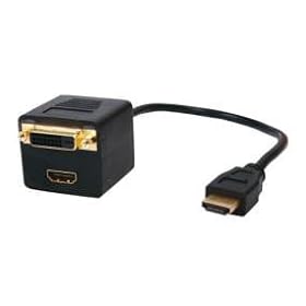 HDMI (m�le) vers HDMI et DVI (femelle) Splitter - Premium Qualit� / plaqu� or 24k / audio (HDMI) / vid�o / DVI-D / adaptateur / c�ble / plomb