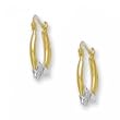 Two-Tone 14K Gold Hoop Earrings with Dolphins