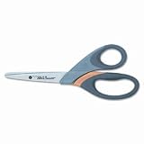 Westcott 14100 Titanium Ultrasmooth 8 Straight Scissors, Softrib Grip