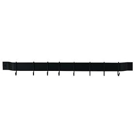 30” Bar Rack – Black with Black Hooks by