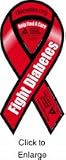 *New* A.d.a Fight Diabetes Red 8" Ribbon Car Magnet