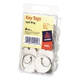 Avery Metal Rim Key Tags, Card Stock Metal, White, 50 per Pack (11025)