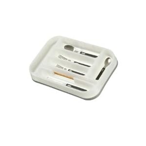 Casabella Cutlery Tray - Translucent White with Silver Trim (Pack of 12) by Casabella