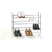 4 Tier Chrome Finish Stackable Extendable Shoe Storage Rack