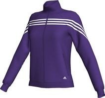 Adidas Damen Sweatjacke Seasonal Favourites Iconic 3S, violett / wei&szlig;, 36, O03849-36