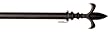 Fleur de lis Metal Flag Pole, 56"H, BLACK