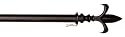 Fleur de lis Metal Flag Pole, 56"H, BLACK