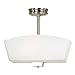 Search : Kenroy Home 91417BNDM Oslo 2-Light Semi-Flush, Brushed Nickel and Dark Maple