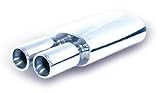 3A Racing 63-0640 Muffler Universal Twin Round 4 Tips