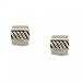 Mens Cuff Links in Sterling Silver & 14K Rope Accents