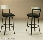 Edinburgh Swivel Counter Stool - Phantom Metal, Bucksin & Passion Suede Bla ....
