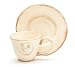 Set Of 4 French Country Rooster Teacups And Saucer Sets With Embossed Rooster Design Wonderful For Teas And Dining