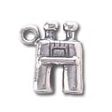 Solid Sterling Silver Binoculars Charm