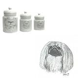 Pekingese Canister Set, Porcelain by Rosalinde
