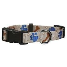 Adj Nylon Collar 18-26in - Paw with Bones