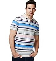 XXXL North Coast Pure Cotton Striped Polo Shirt