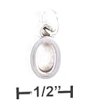 Sterling Silver Letter O Scrolled Charm
