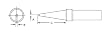 Weller PTP7 0.031" x 0.62" x 700 Deg. PT Series Conical Tip for TC201 Series Iron