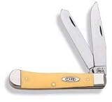 CASE TRAPPER CHROME VANADIUM BLADESHandle: Yellow w/Case Shield