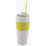 Copco 16-Ounce Cold Beverage Travel Cup With Straw,lime