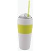 Copco 16-Ounce Cold Beverage Travel Cup with Straw, Lime Spiral