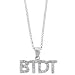 Sterling Silver CZ "BTDT" (Been There Done That) Pendant by: TEXTBLING