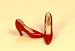 Dollhouse Miniature Pair of Red High Heel Ladies Shoes