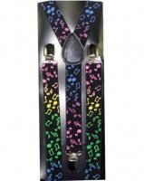 Advice Outer Rebel Fashion Suspenders- Multicolored Colorful Musical Notes