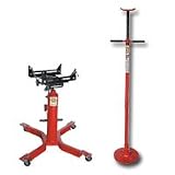 1,000 Lb. Hi Lift Transmission Jack with Free 3/4 Ton Single Post Underhoist Stand