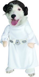Dog Fancy Dress Costume Princess Leia Deluxe 