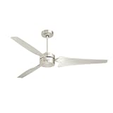 Emerson CF765BS Loft Indoor Outdoor Ceiling Fan, 60-Inch Blade Span, Brushed Steel Finish... by Emerson
