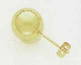 Gold Ball Earrings -X10MMG