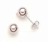 14kt White Gold Ball Earrings- ES1419