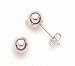14kt White Gold Ball Earrings- ES1419