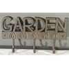Iron garden design three hook plaque