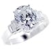 Oval Cuts Promise Ring - Sterling Silver Cz Engagement Rings