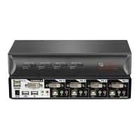 Switchview Dvi 4 Port USB KVM Switch USB 2.0 Hub with Audio by Avocent