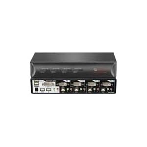 Switchview Dvi 4 Port USB KVM Switch USB 2.0 Hub with Audio by Avocent by 