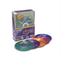 5PK DVD+r 4.7GB 2.4X Colorpk 120 Min with super Jewel Case 5 Colors