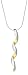 WHITE ICE Sterling Silver DN270 Womens Diamond Gold Plate Twist 16 Necklet