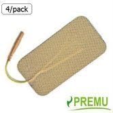 20 Electrode Pads 2" x 3.5", Tan Cloth, Re-Usable, Self-Adhering, with MULTI-STICK GEL